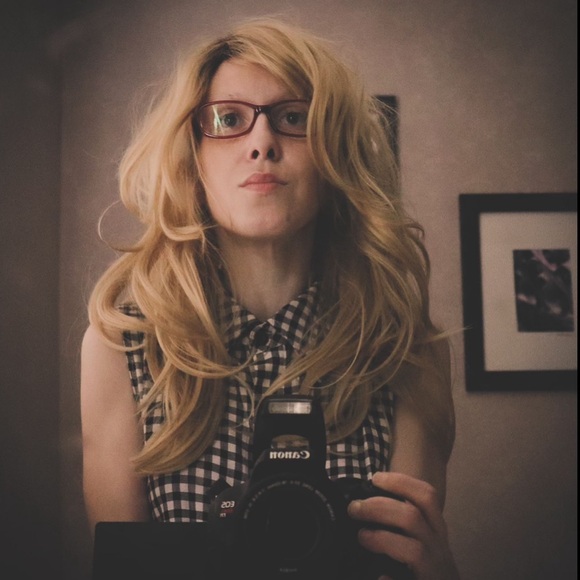 Wig Blonde Brown Roots Shoulder Length Long Shaggy Flaxen Free Part Side Part - Picture 3 of 16